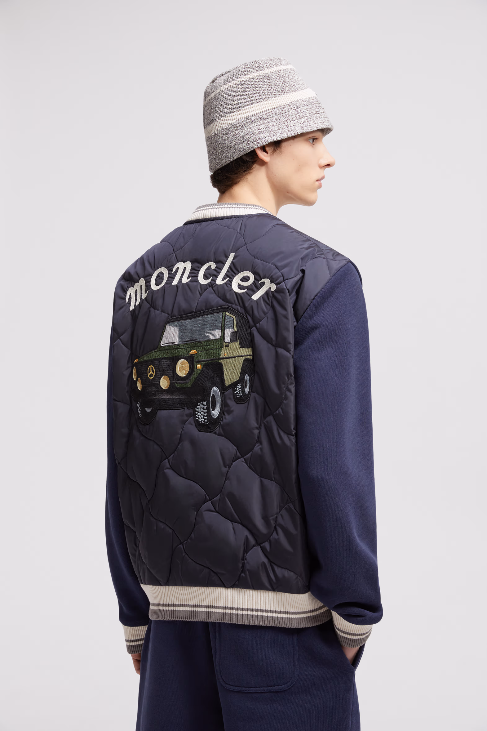 Moncler x Mercedes-Benz by NIGO Padded Cotton Sweatshirt Men Navy Blue Moncler 0